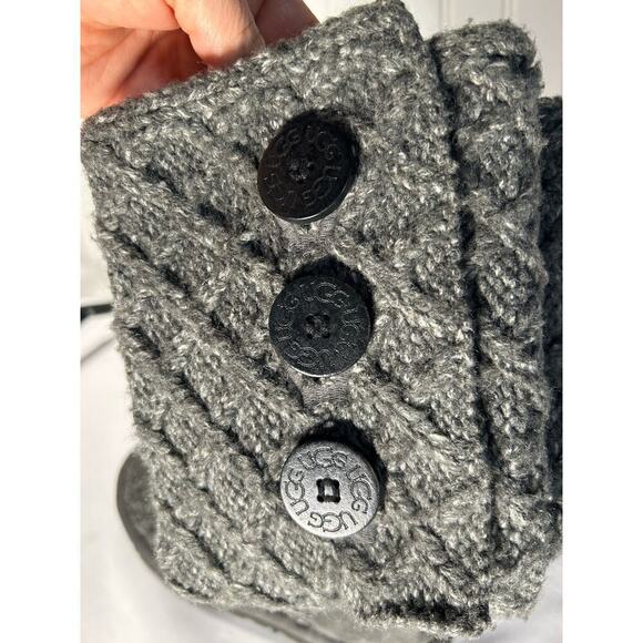 UGG Lattice Cardy Tall Knit Sweater Classic Boots Size 5 Womens  Gray - Picture 4 of 8